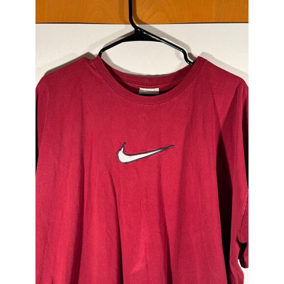 Vintage Nike Y2K Center Swoosh Red Shirt‎ Size XXL - Picture 2 of 9